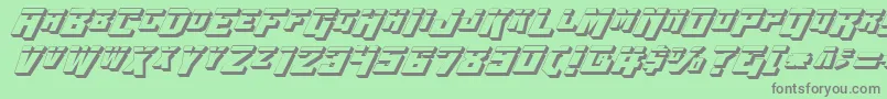 Wbv4l3D Font – Gray Fonts on Green Background