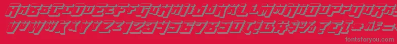 Wbv4l3D Font – Gray Fonts on Red Background