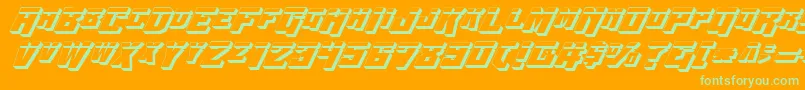 Шрифт Wbv4l3D – зелёные шрифты на оранжевом фоне