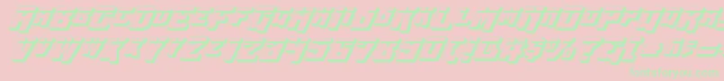Wbv4l3D Font – Green Fonts on Pink Background