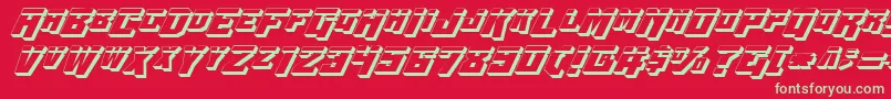 Wbv4l3D Font – Green Fonts on Red Background