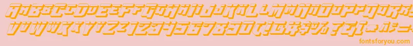 Wbv4l3D Font – Orange Fonts on Pink Background