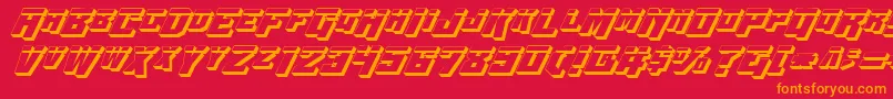 Wbv4l3D Font – Orange Fonts on Red Background