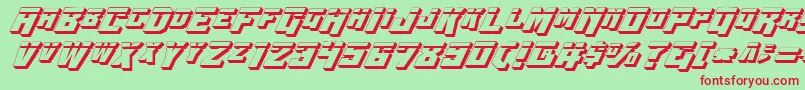 Wbv4l3D Font – Red Fonts on Green Background
