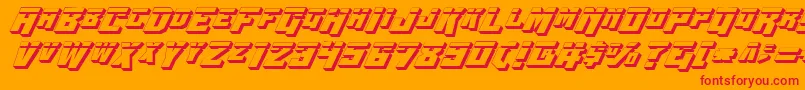 Wbv4l3D Font – Red Fonts on Orange Background