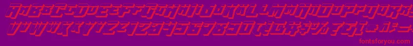 Wbv4l3D Font – Red Fonts on Purple Background