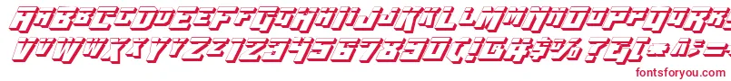 Wbv4l3D-Schriftart – Rote Schriften auf weißem Hintergrund