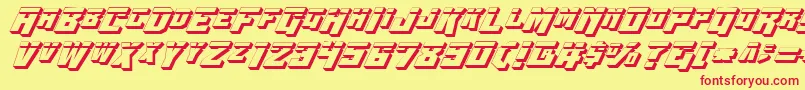 Wbv4l3D Font – Red Fonts on Yellow Background