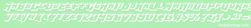 Fonte Wbv4l3D – fontes brancas em um fundo verde