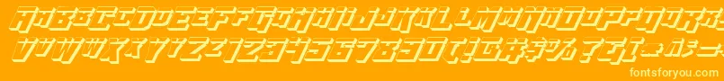 Wbv4l3D Font – Yellow Fonts on Orange Background