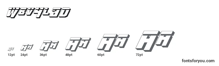 Размеры шрифта Wbv4l3D