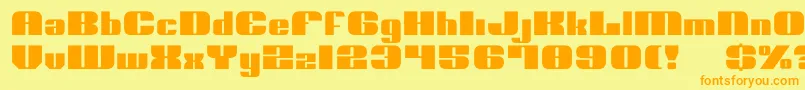 Nolo Font – Orange Fonts on Yellow Background
