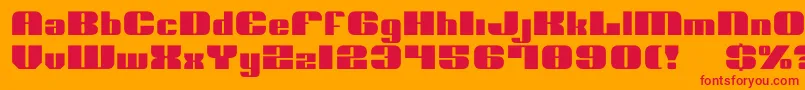 Nolo Font – Red Fonts on Orange Background