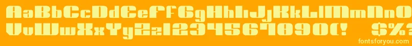 Nolo Font – Yellow Fonts on Orange Background
