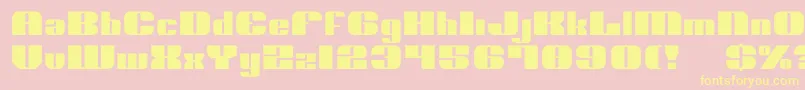 Nolo Font – Yellow Fonts on Pink Background