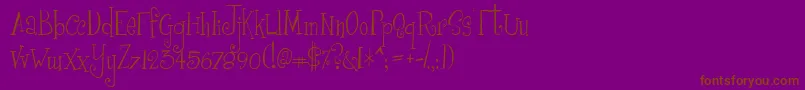 Girlw Font – Brown Fonts on Purple Background