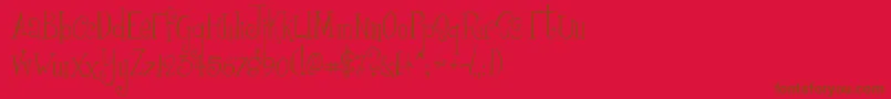 Girlw Font – Brown Fonts on Red Background
