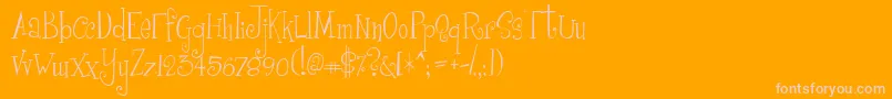 Girlw Font – Pink Fonts on Orange Background