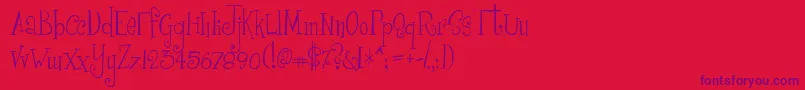 Girlw Font – Purple Fonts on Red Background