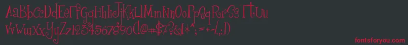 Girlw Font – Red Fonts on Black Background
