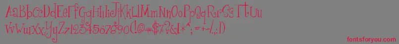 Girlw Font – Red Fonts on Gray Background