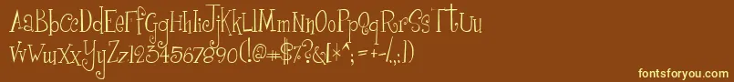 Girlw Font – Yellow Fonts on Brown Background