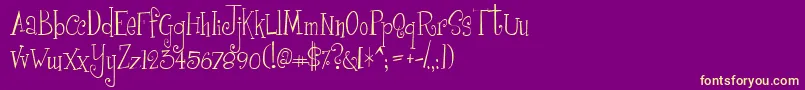Girlw Font – Yellow Fonts on Purple Background