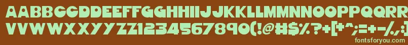 GorgeousGirls-fontti – vihreät fontit ruskealla taustalla