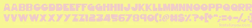 GorgeousGirls-fontti – vaaleanpunaiset fontit keltaisella taustalla