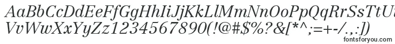 CenturyRepriseLightSsiLightItalic-fontti – painetut fontit