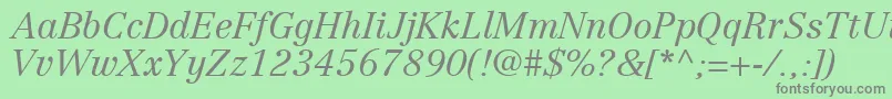 CenturyRepriseLightSsiLightItalic Font – Gray Fonts on Green Background