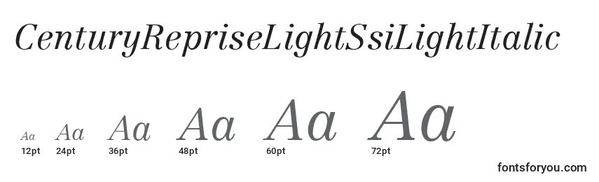 CenturyRepriseLightSsiLightItalic Font Sizes