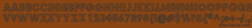 Шрифт BudmoJigglerBold – чёрные шрифты на коричневом фоне