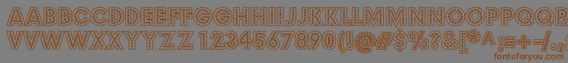 More about BudmoJigglerBold Font BudmoJigglerBold Font – Brown Fonts on Gray Background