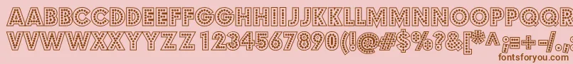 BudmoJigglerBold Font – Brown Fonts on Pink Background