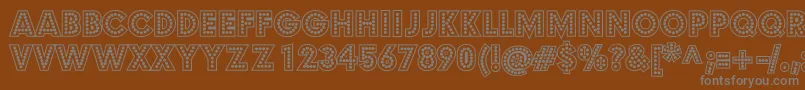 BudmoJigglerBold Font – Gray Fonts on Brown Background