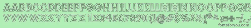 BudmoJigglerBold Font – Gray Fonts on Green Background