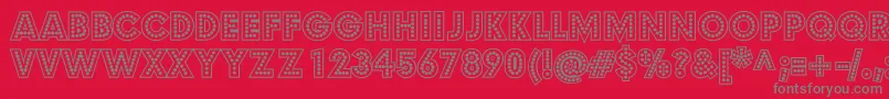 BudmoJigglerBold Font – Gray Fonts on Red Background