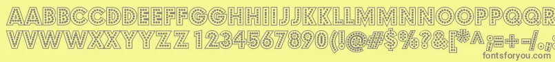 BudmoJigglerBold Font – Gray Fonts on Yellow Background