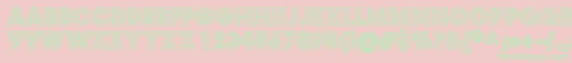 BudmoJigglerBold Font – Green Fonts on Pink Background