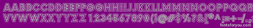 BudmoJigglerBold Font – Green Fonts on Purple Background