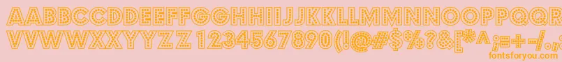 BudmoJigglerBold Font – Orange Fonts on Pink Background