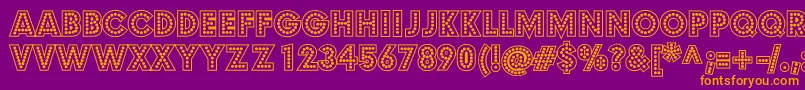 BudmoJigglerBold Font – Orange Fonts on Purple Background