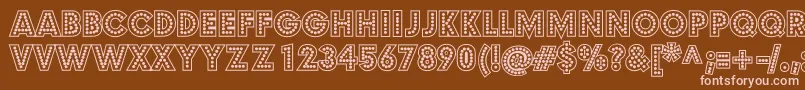 BudmoJigglerBold Font – Pink Fonts on Brown Background