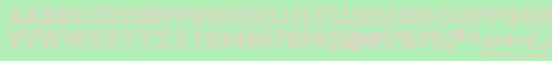 BudmoJigglerBold Font – Pink Fonts on Green Background