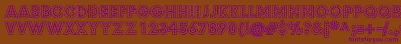 BudmoJigglerBold Font – Purple Fonts on Brown Background