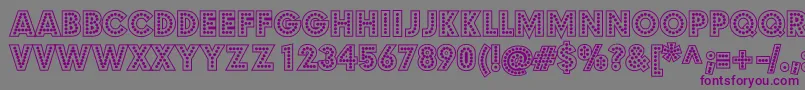 BudmoJigglerBold Font – Purple Fonts on Gray Background