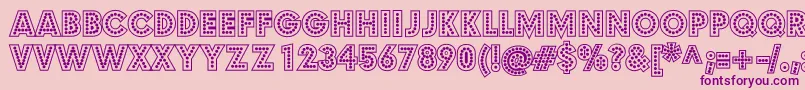 BudmoJigglerBold Font – Purple Fonts on Pink Background