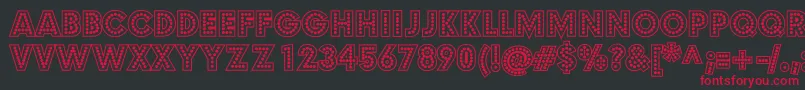 BudmoJigglerBold Font – Red Fonts on Black Background