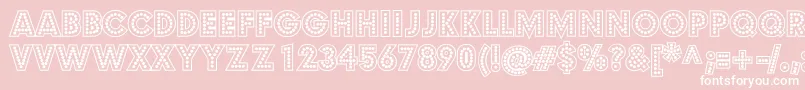 BudmoJigglerBold Font – White Fonts on Pink Background
